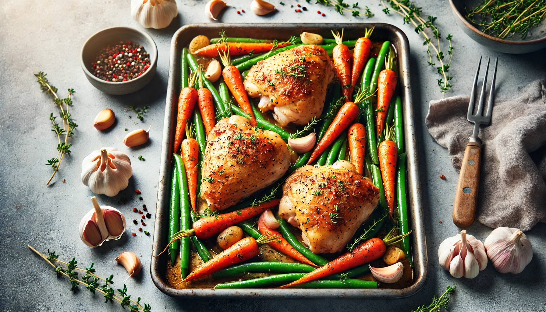 One-Pan Garlic Chicken and Veggies